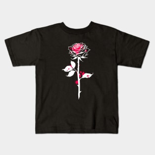 Wild rose blood. bleeding flower Kids T-Shirt